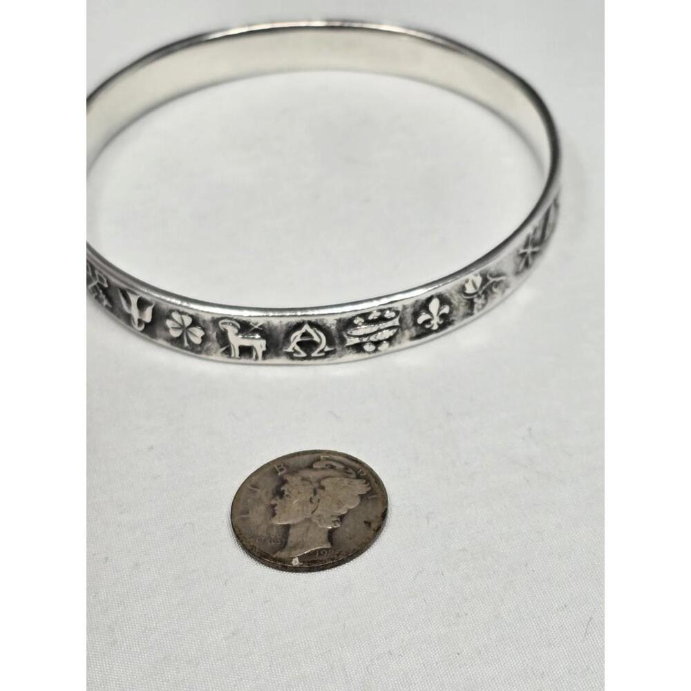 James Avery Sterling Silver Christian Symbol Bangle Retired View 4